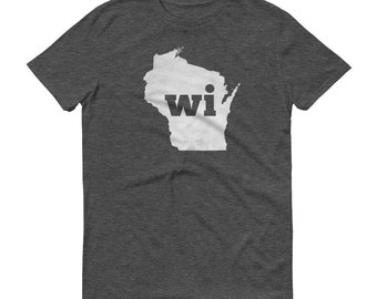 Wisconsin State Map T-Shirt: WI Pride Tee