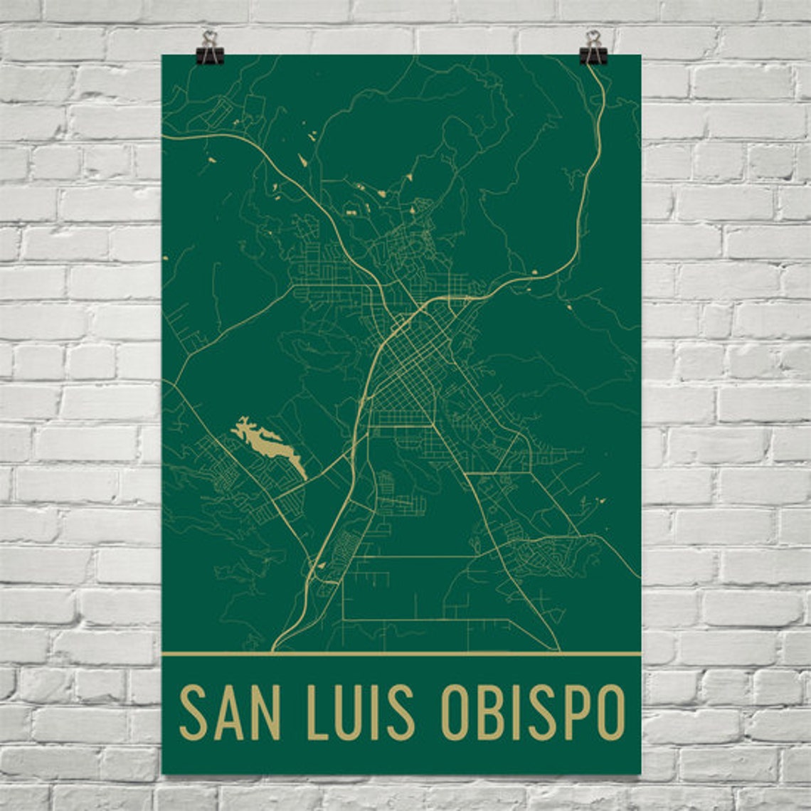 San Luis Obispo Art Print San Luis Obispo CA Art Poster San Etsy