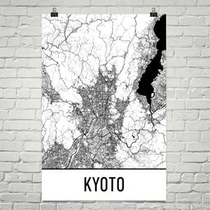 Kyoto Map, Kyoto Art, Kyoto Print, Kyoto Japan Poster, Kyoto Wall Art, Japanese Gifts, Map of Japan, Japanese Art, Japan Print, Japan Poster