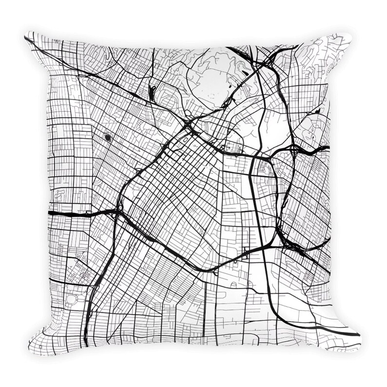 Los Angeles Pillow LA Decor Los Angeles Throw Pillow Los Etsy