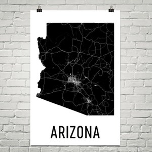 Arizona Art, Arizona Map, Arizona Print, Arizona Wall Art, Arizona Sign, Arizona Gifts, Arizona Decor, Arizona State, Map of Arizona