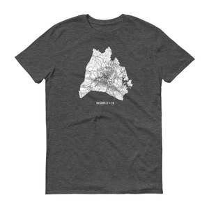 Nashville Shirt, Nashville TN, Nashville TShirt, Nashville Gift, Nashville Tee, Nashville Map, Tennessee Shirt, Tennessee Map, Nashville Art