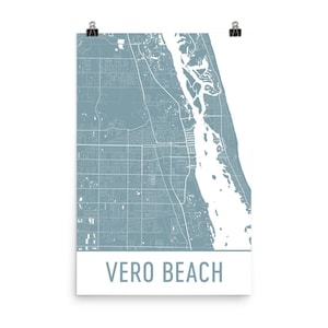 Carte de Vero Beach, Vero Beach Art, impression Vero Beach, Vero Beach FL affiche, Vero Beach Wall Art, carte de Vero Beach, cadeau de Vero Beach, Art Print