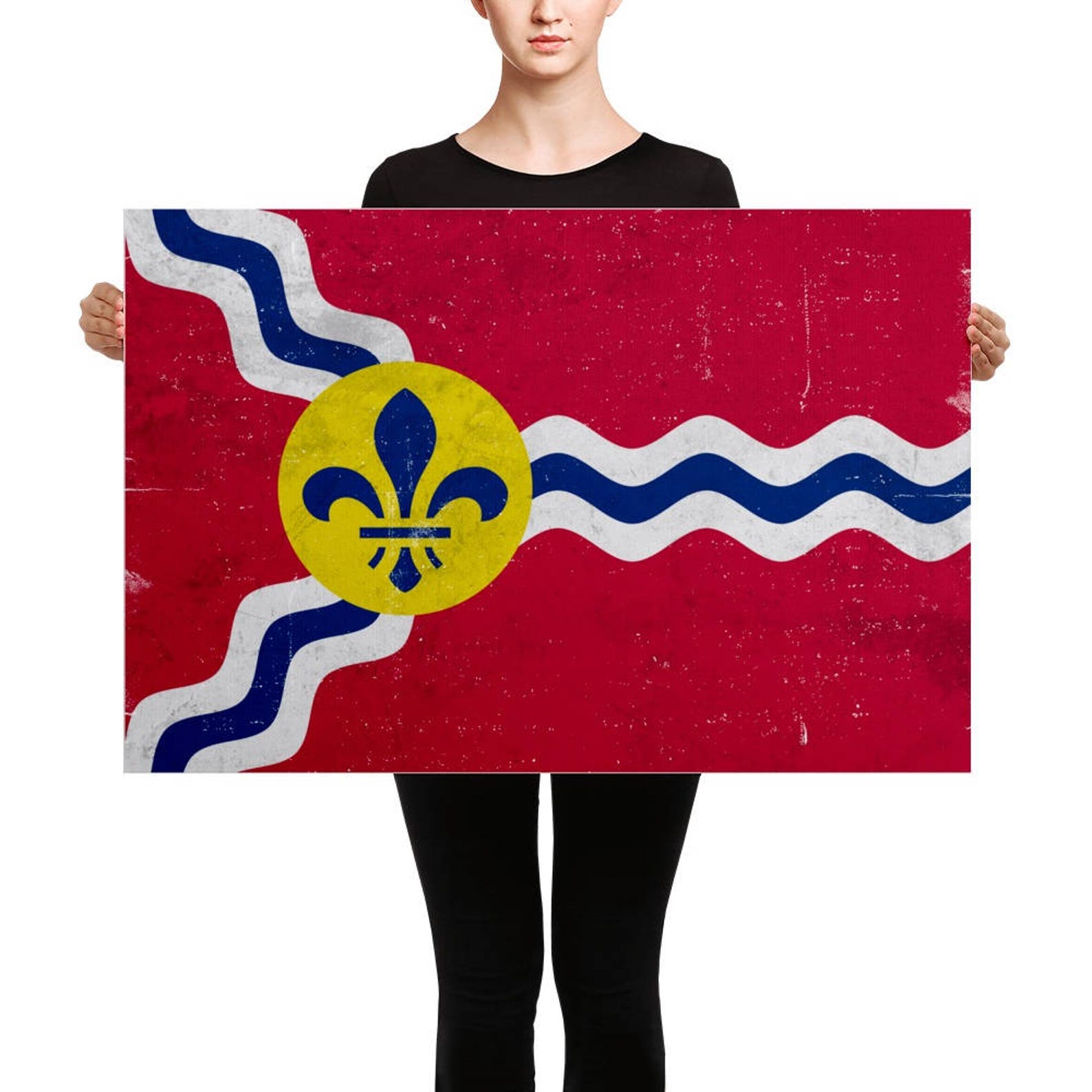 St. Louis Flag St. Louis Flag Art St. Louis MO St. Louis | Etsy