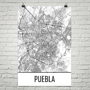 Puebla Karte, Puebla Kunst, Puebla Druck, Puebla Mexiko Poster, Puebla Wandkunst, mexikanische Geschenke, Karte von Mexiko, Mexiko-Poster, Mexiko Art