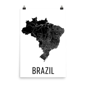 Mapa de Brasil, mapa de Brasil, Brasil arte, decoración brasileño, arte brasileño, Brasil Brasil, imprimir cartel, Brasil pared regalos de arte, Brasil, mapa