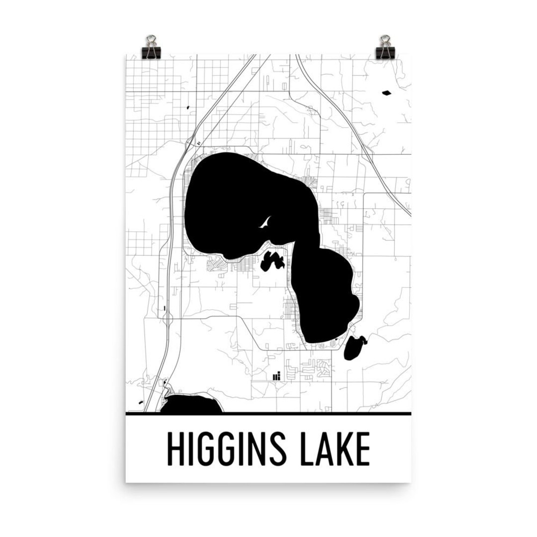 Higgins Lake Michigan, Higgins Lake MI, Higgins Lake Map, Michigan Map