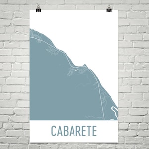 Cabarete kaart, Cabarete kunst, Cabarete Print, Cabarete Kite strand Poster, Dominicaanse Wall Art, DR geschenken, kaart van Dominicaanse Republiek