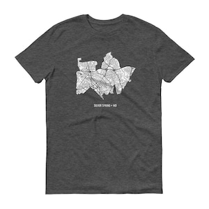 Silver Spring Shirt, Silver Spring, MD, Silver Spring TShirt, Silver Spring Gift, Silver Spring kaart, Silver Spring, Maryland, Tee Shirt, kaart