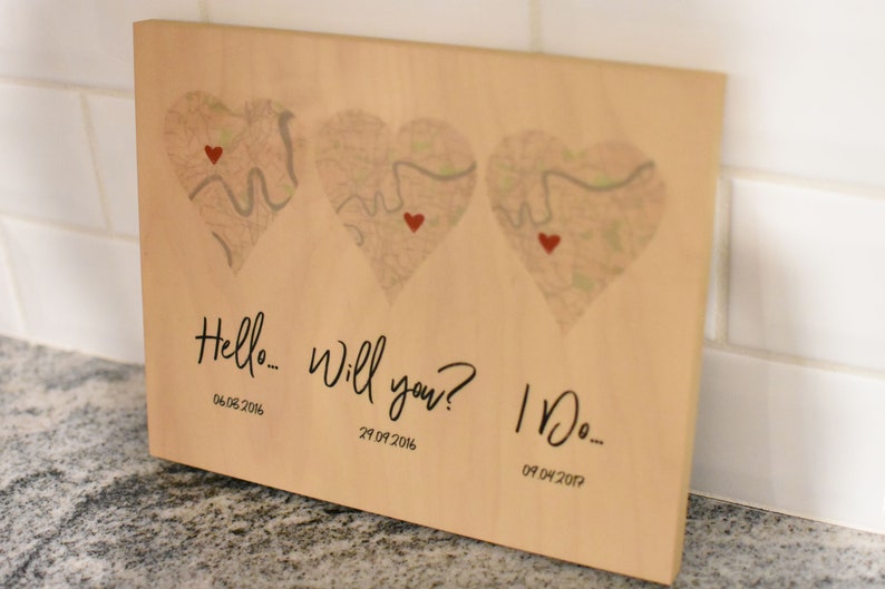 Wood Anniversary Gift For Him Custom 5th Anniversary Present Etsy