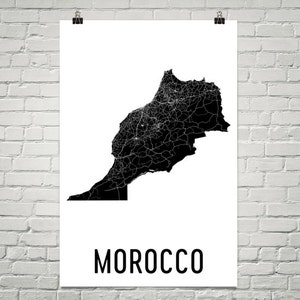 Carte du Maroc, Carte du Maroc, Art Marocain, Maroc Affiche, Maroc Wall Art, Maroc Affiche, Cadeaux Marocains, Décor Marocain, Maroc Art