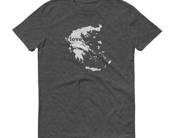 Greece Map T-Shirt, Love Graphic, Greek Pride Tee