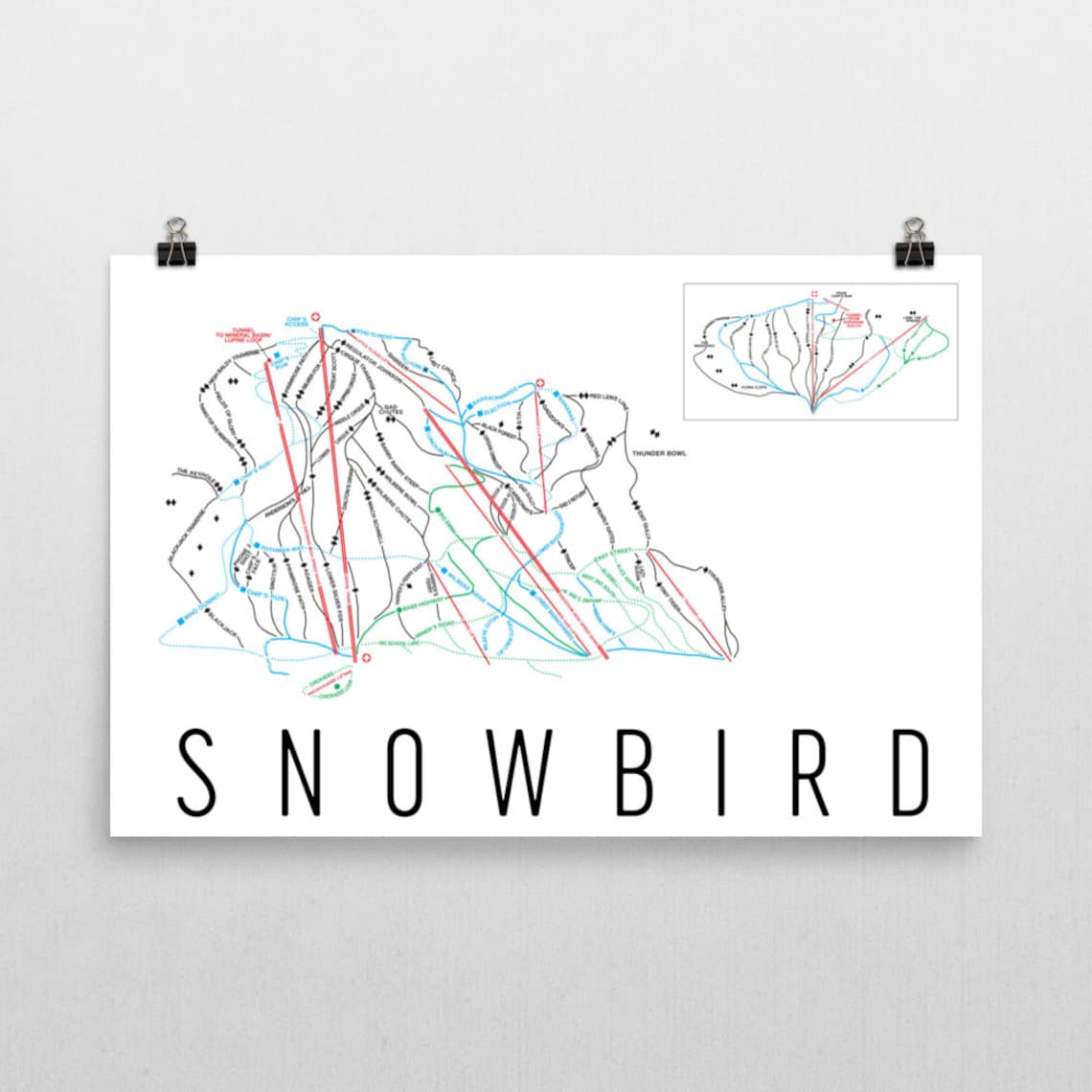 Snowbird Ski Map Art Snowbird Utah - Il 1140xN.1070318874 P20v 