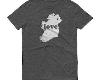Camiseta con el mapa de Irlanda "Love", ropa Irish Pride