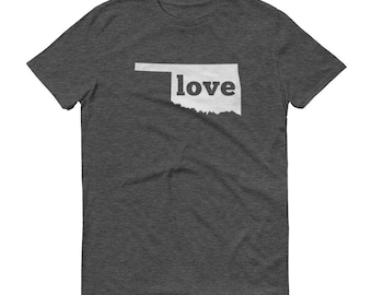 Oklahoma Love T-Shirt, Zustand Stolz Karte Tee