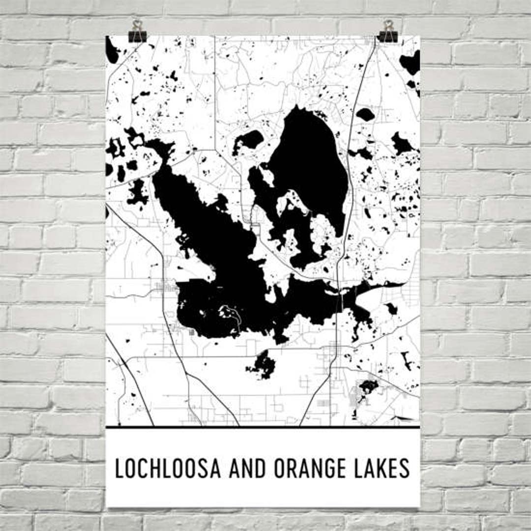 Lochloosa Lake Florida Orange Lake FL Lochloosa Lake Map Etsy