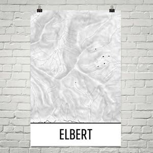 Mount Elbert Print, Mt. Elbert Colorado Poster, Colorado 14ers, Mountain Wall Decor, Hiking Gift, Colorado Art, Mountain Art Print, Elbert