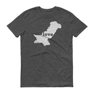 Pakistán, ropa pakistaní, camisa pakistaní, paquistaní T Shirt, camiseta paquistaní, Pakistán Pakistán mapa regalos, hechos en Pakistán, amor