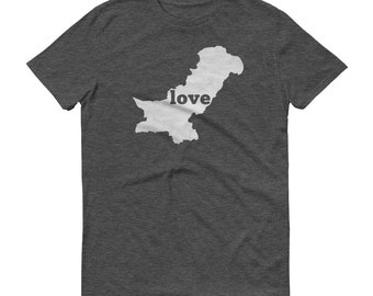 Pakistan Map T-Shirt: Made in USA, Love Pakistan Tee
