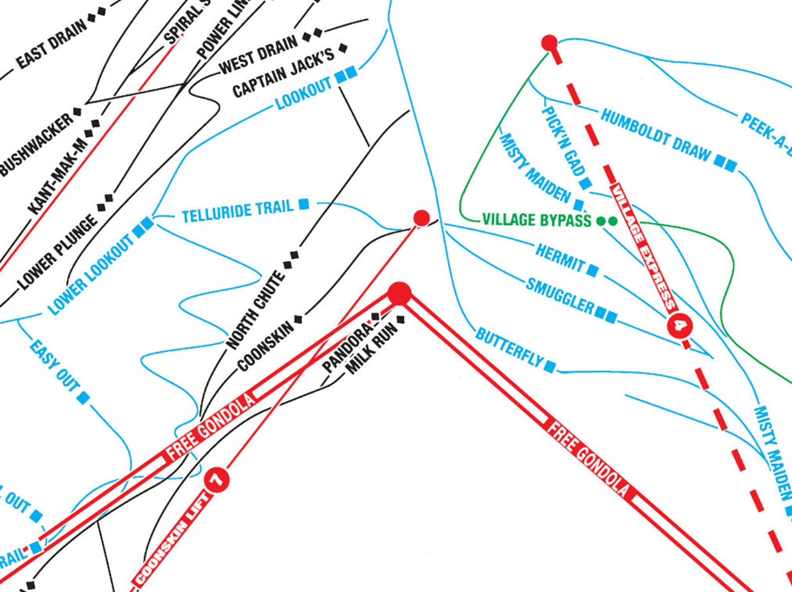 Telluride Ski Map Art Telluride Colorado Telluride Trail - Etsy