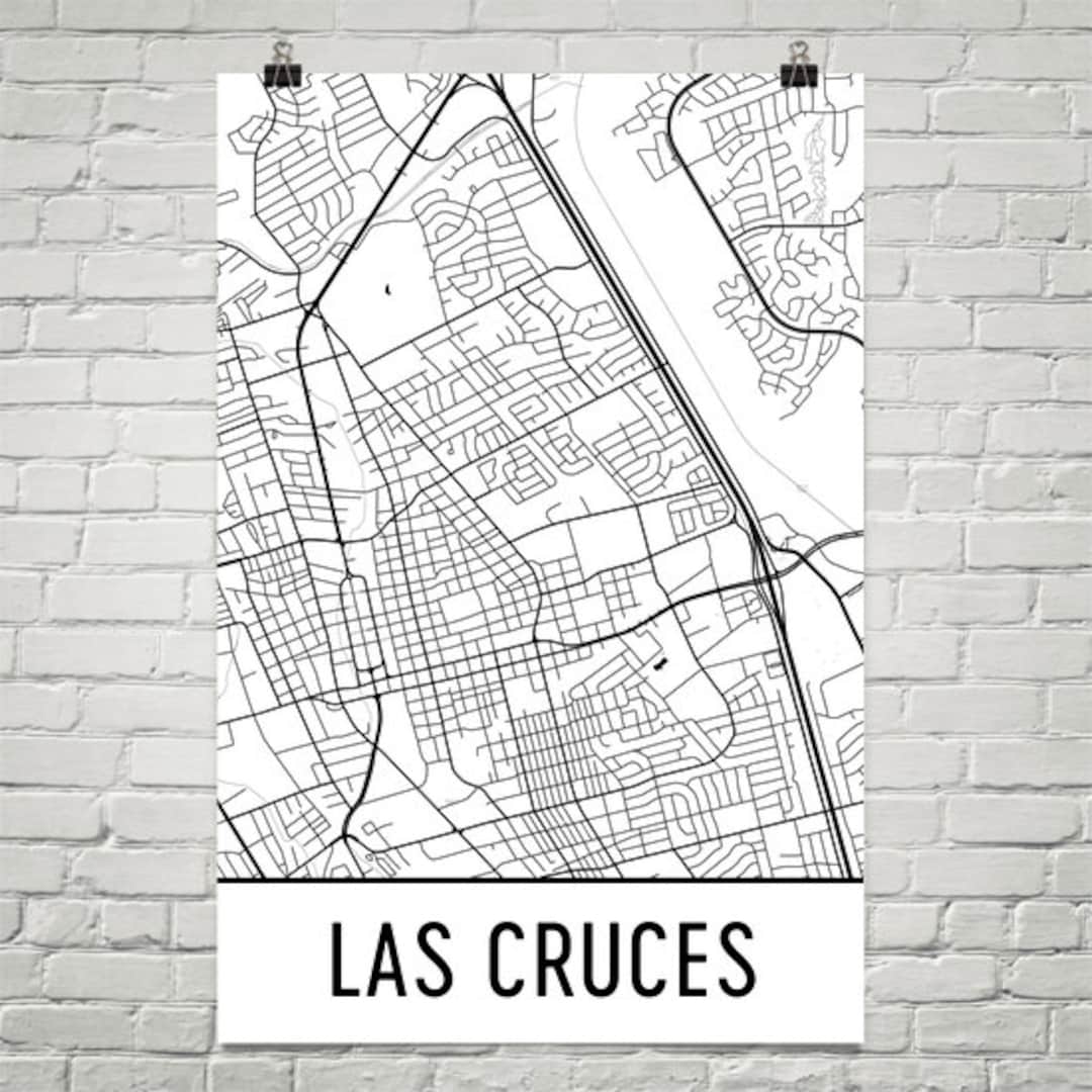 Las Cruces Map, Las Cruces NM Art, Las Cruces Print, Las Cruces NM Poster, Las Cruces Wall Art ...