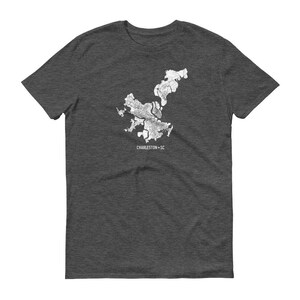 Chemise Charleston, Charleston SC, TShirt Charleston, cadeau de Charleston, Charleston carte, Caroline du Sud carte chemise, Caroline du Sud, la maison, voyage