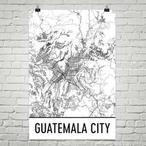 Ciudad de Guatemala mapa, Guatemala ciudad, Guatemala arte ciudad impresión, Guatemala Ciudad Guatemala cartel, arte de la pared, regalos, mapa de Guatemala, cartel