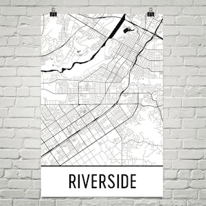 Riverside Map, Riverside Art, Riverside Print, Riverside CA Poster, Riverside Wall Art, Riverside Poster, Riverside Gift, Riverside Decor