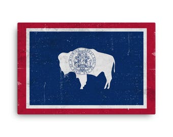 Wyoming Flag Art Print: State Pride Canvas or Poster