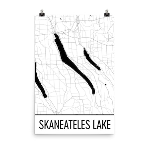 Le lac Skaneateles NY, le lac Skaneateles New York, Finger Lakes, Skaneateles carte Lake, New York New York carte lacs, Skaneateles Lake Art