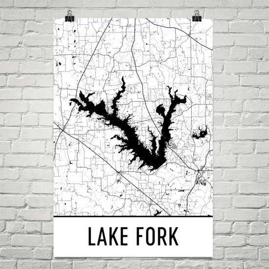 Lake Fork Texas Lake Fork TX Texas Map Texas Decor Lake Etsy