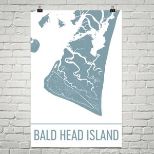 Kahlen Kopf Insel Kunst, äußeren Banken Druck, kahlen Kopf Insel NC Poster, kahlen Kopf Insel Wandkunst, kahlen Kopf Insel Karte, Karte Outer Banks