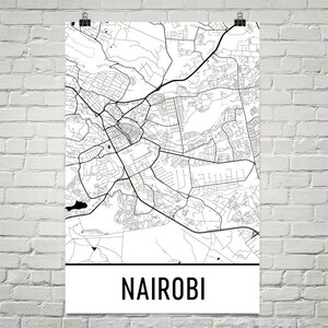 Nairobi Map Nairobi Art Nairobi Kenya Poster Nairobi Wall - Etsy