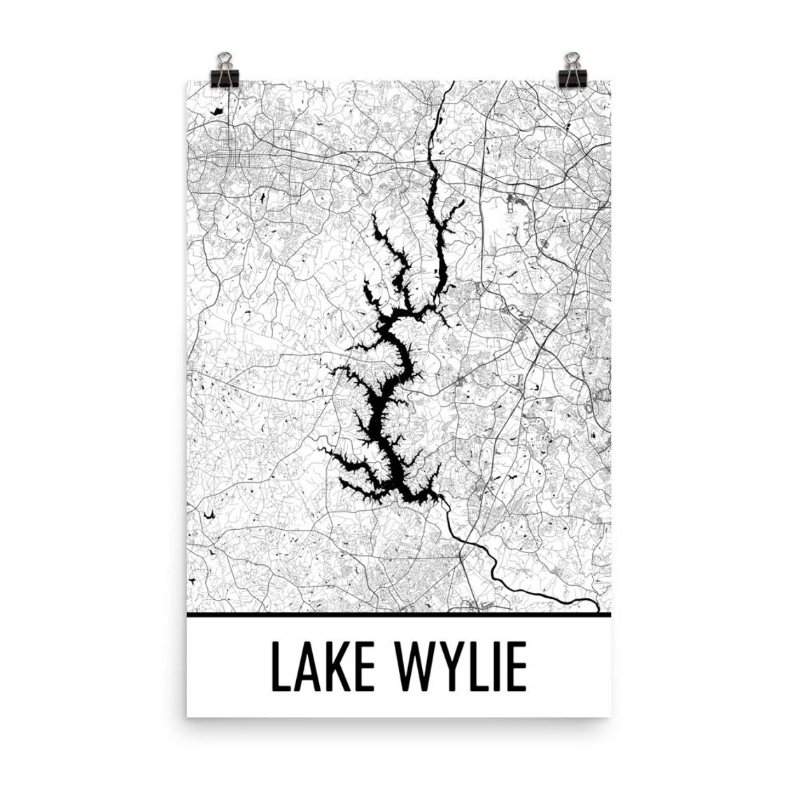 Lake Wylie South Carolina Lake Wylie NC South Carolina Map Etsy