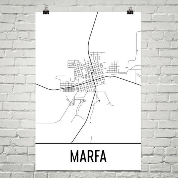 Marfa Map, Marfa Art, Marfa Print, Marfa TX Poster, Marfa Wall Art, Map of Texas, Texas Gift, Texas Decor, Texas Map, Texas Art, Marfa Texas