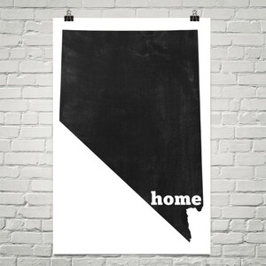 Kaart van Nebraska, Nevada kaart, Nevada de giften van de kunst, Nevada Nevada Print, Nevada Wall Art, teken, Decor, Poster staat Nebraska Home (Nebraska)