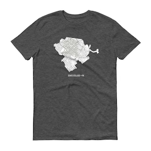 Camiseta de State College, State College PA, State College camiseta, camiseta de regalo, Pennsylvania mapa, Pennsylvania State College, viaje camiseta