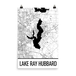 Lake Ray Hubbard Texas, Lake Ray Hubbard TX, Dallas Texas Map, Lake Dallas, Lake Map, Ray Hubbard Lake Art Print, Wall Art, Cottage Decor