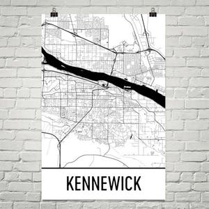 Kennewick WA Karte, Tri-Cities Kunst, Kennewick Druck, Kennewick Washington Poster, Kennewick Wandkunst, Yakima Geschenk, Karte von Washington, Dekor