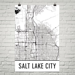 Salt Lake City Map, Salt Lake City Art, Salt Lake City Print, Salt Lake City UT Poster, Salt Lake City Wall Art, Salt Lake City Gift, Decor