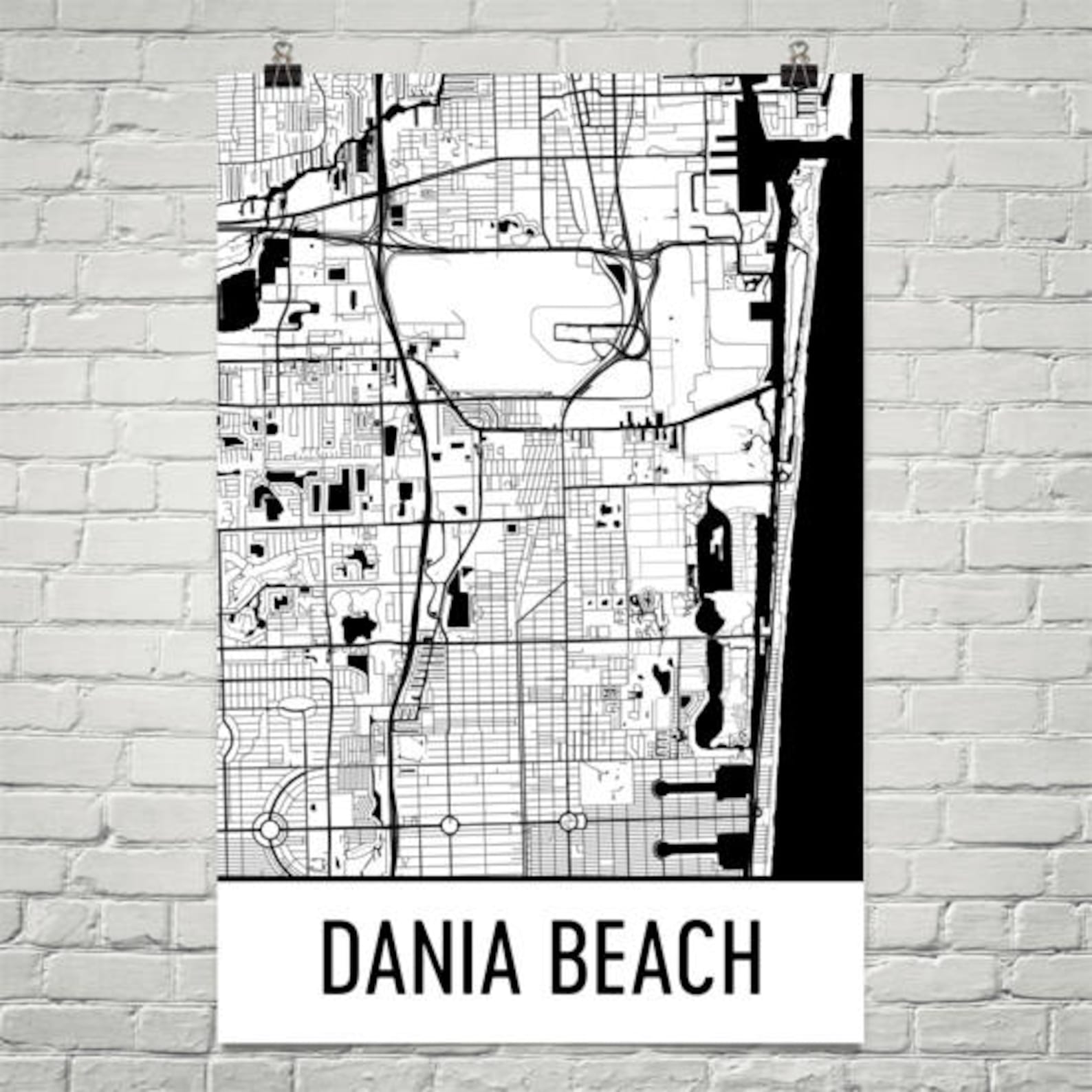 Dania Beach Map Dania Beach Art - Il 1588xN.1285488671 Fyu3 