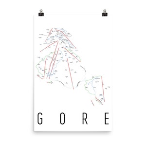 Gore Mountain Ski Karte Kunst, Gore NY Karte Gore, Gore Ski Resort, Bundesstaat New York, Adirondack, Adirondack Dekor, Ski-Kunst, Ski-Dekor