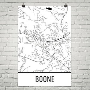 Boone Map, Boone Art, Boone Print, Boone NC Poster, Boone Wall Art, Boone Gift, Map of Boone, Boone Poster, Boone Decor, Boone Map Art Print