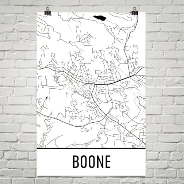 Boone Map, Boone Art, Boone Print, Boone NC Poster, Boone Wall Art, Boone Gift, Map of Boone, Boone Poster, Boone Decor, Boone Map Art Print