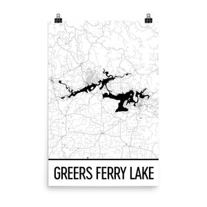 Greers Ferry Lake Arkansas, Greers Ferry Lake AR, Greers Ferry Lake Map, Arkansas Map, Lake Map, Arkansas Lake Art, Arkansas Art, Lake Home