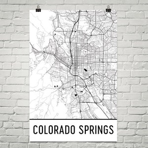 Colorado Springs carte, Colorado Springs Art, impression de Colorado Springs, Colorado Springs CO affiche d’Art, Art mural Colorado Springs, Decor, moderne