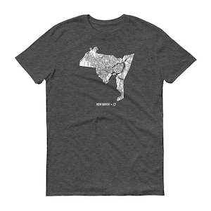 Camiseta de New Haven New Haven CT, Yale, New Haven de la camiseta, regalo de New Haven, mapa de New Haven, New Haven Connecticut Tee Shirt, Connecticut mapa