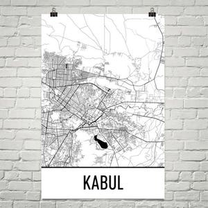 Kabul Map, Kabul Art, Kabul Print, Kabul Afghanistan Poster, Kabul Wall Art, Afghanistan Gift, Afghan Decor, Afghanistan Map