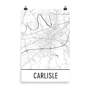 Carlisle Map, Carlisle Art, Carlisle Print, Carlisle PA Poster, Carlisle Wall Art, Map of Carlisle, Carlisle Gift, Carlisle Decor, Map Art