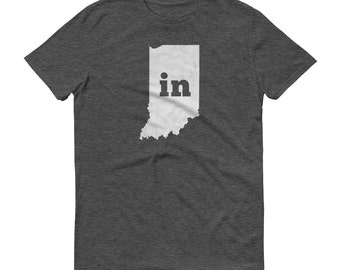 Indiana State Map T-Shirt: IN Pride Souvenir Tee